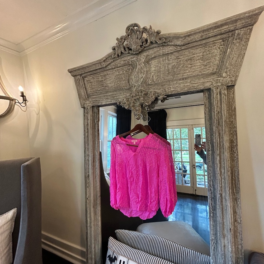 Lilly Pulitzer Pink and Gold Sheer Top Size Small